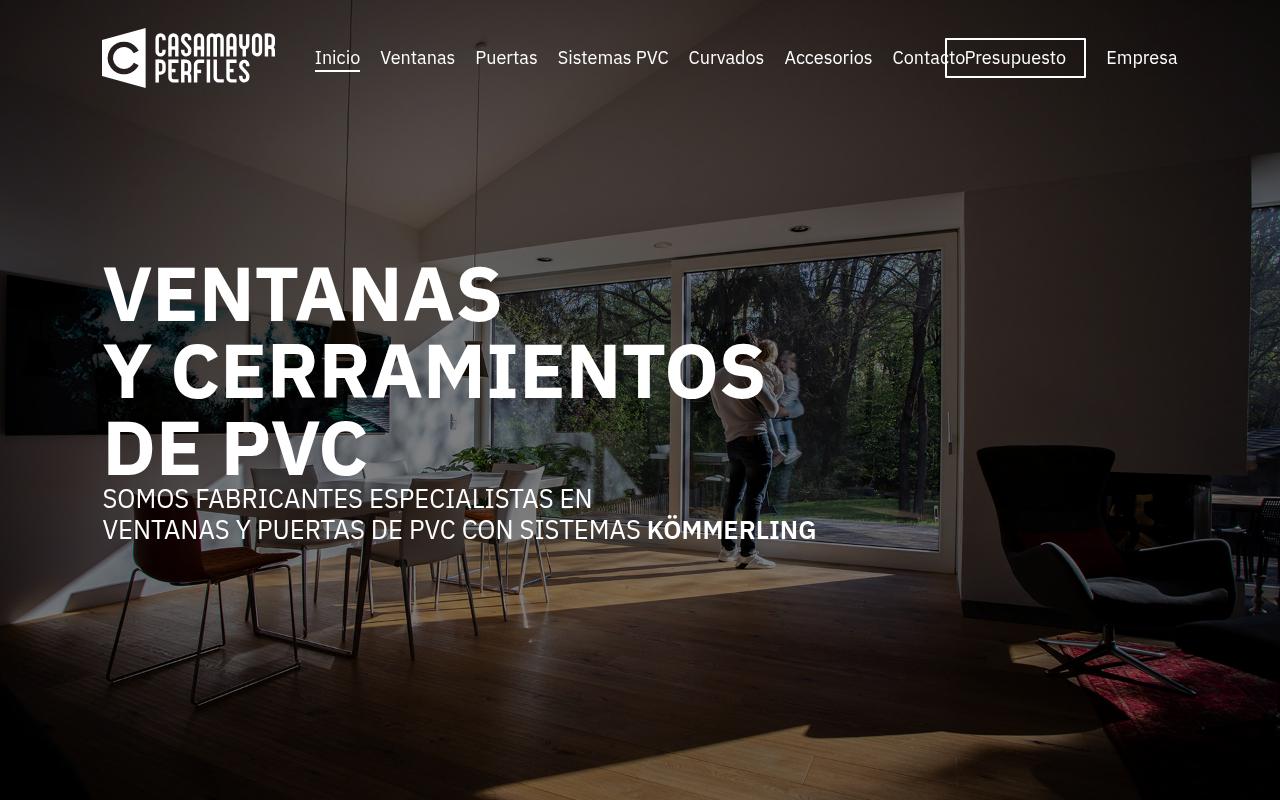 Vista mini Web: https://casamayorperfiles.com/
