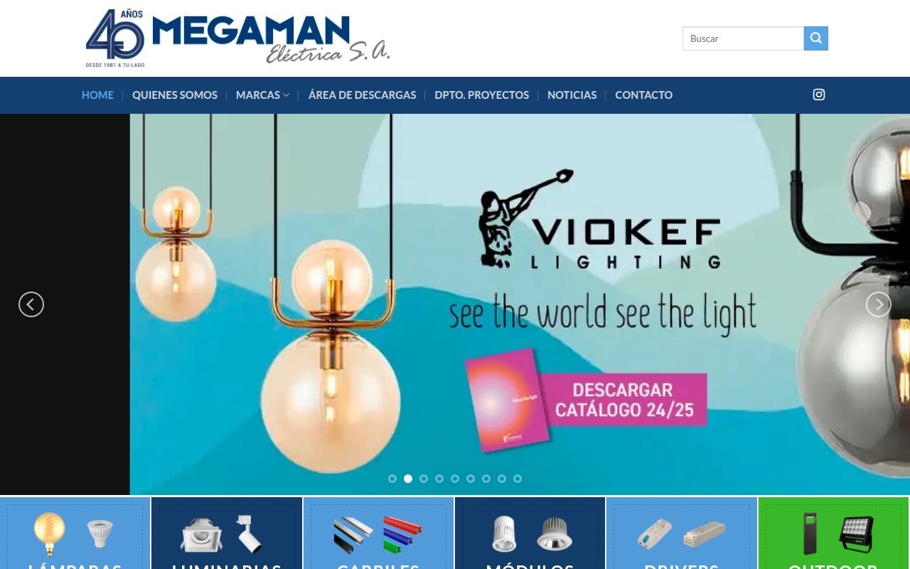 Vista mini Web: https://megamanelectrica.com/