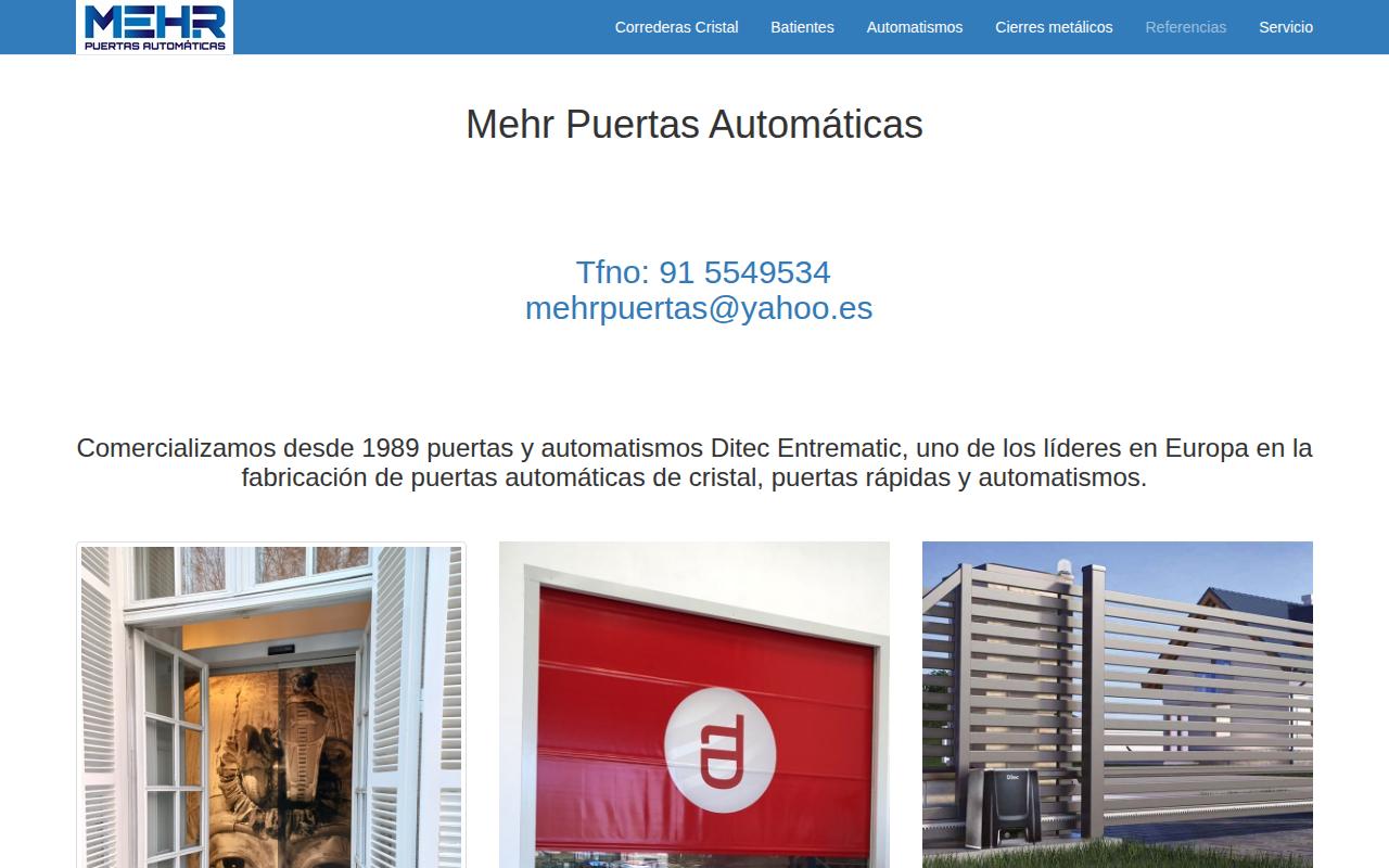 Vista mini Web: https://mehrpuertasautomaticas.es