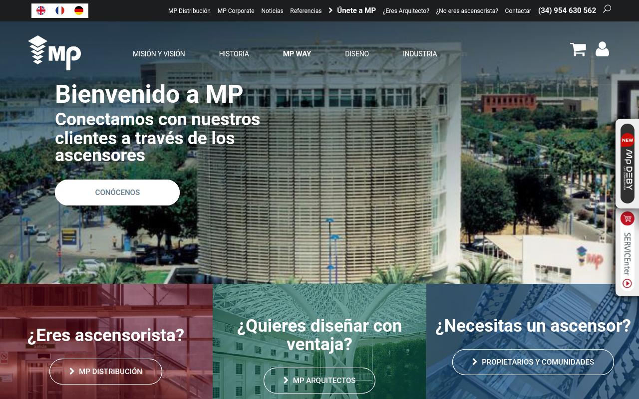 Vista mini Web: https://mpascensores.com/