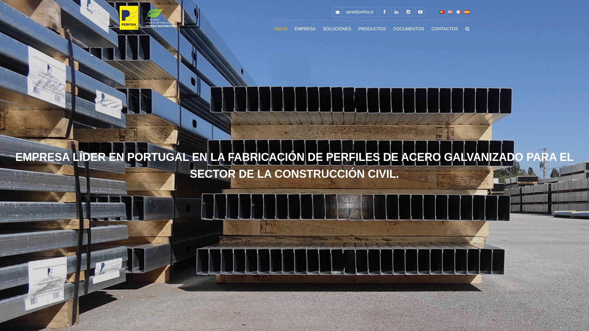 Vista mini Web: https://perfisa.pt/es/