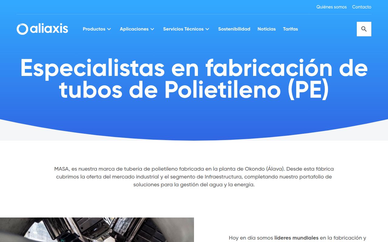 Vista mini Web: https://www.aliaxis.es/es/fabricas/okondo