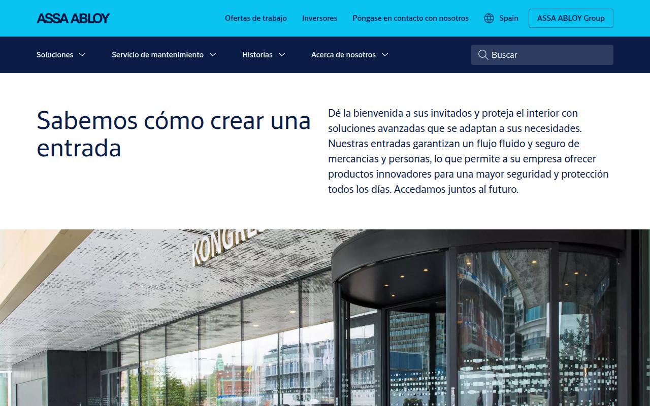 Vista mini Web: https://www.assaabloyentrance.es/