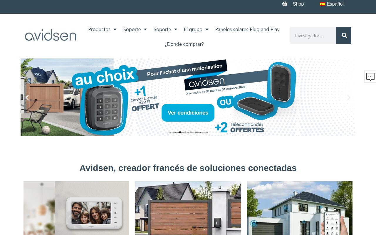 Vista mini Web: https://www.avidsen.com/es