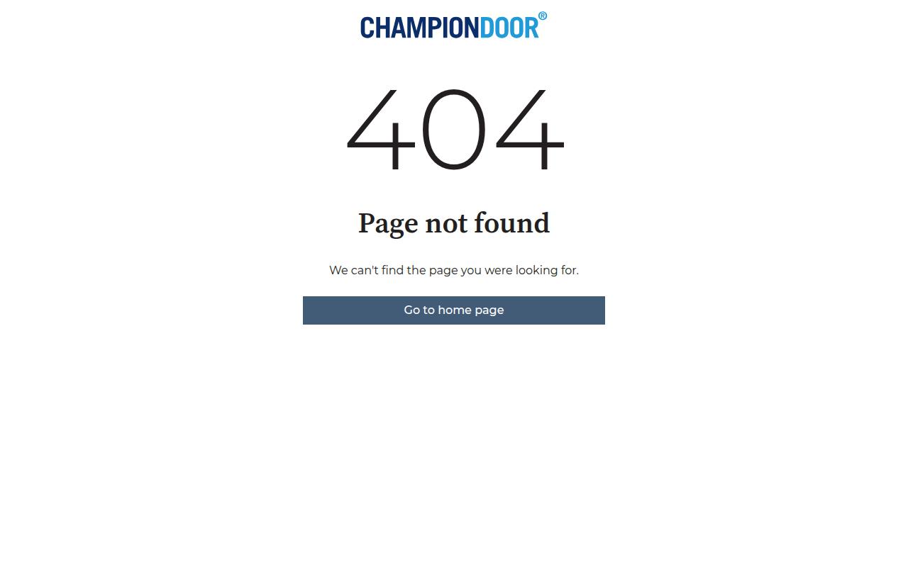 Vista mini Web: https://www.championdoor.com/es