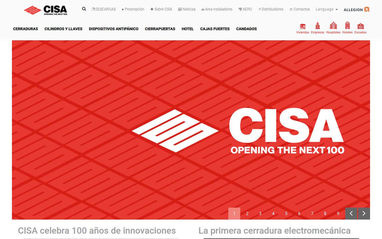 Vista mini Web: https://www.cisa.com/es/index.html