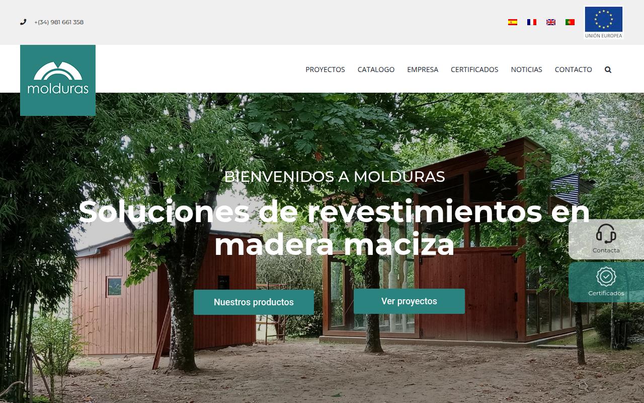 Vista mini Web: https://www.grupomolduras.com