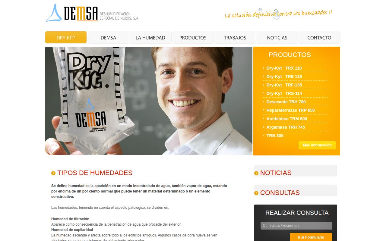 Vista mini Web: https://www.humedades-demsa.es/