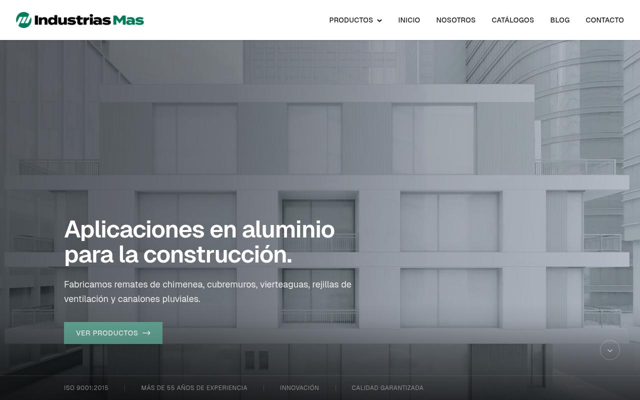 Vista mini Web: https://www.industriasmas.com