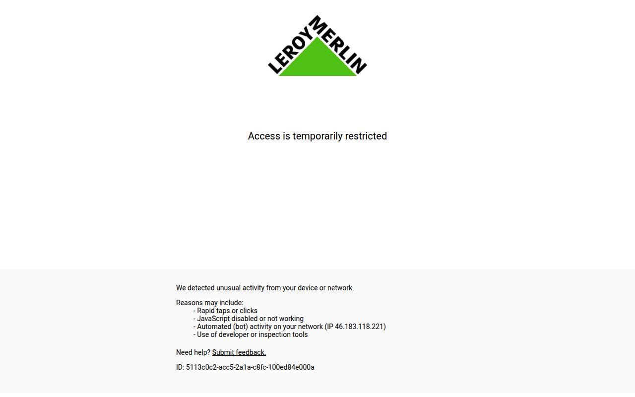 Vista mini Web: https://www.leroymerlin.es
