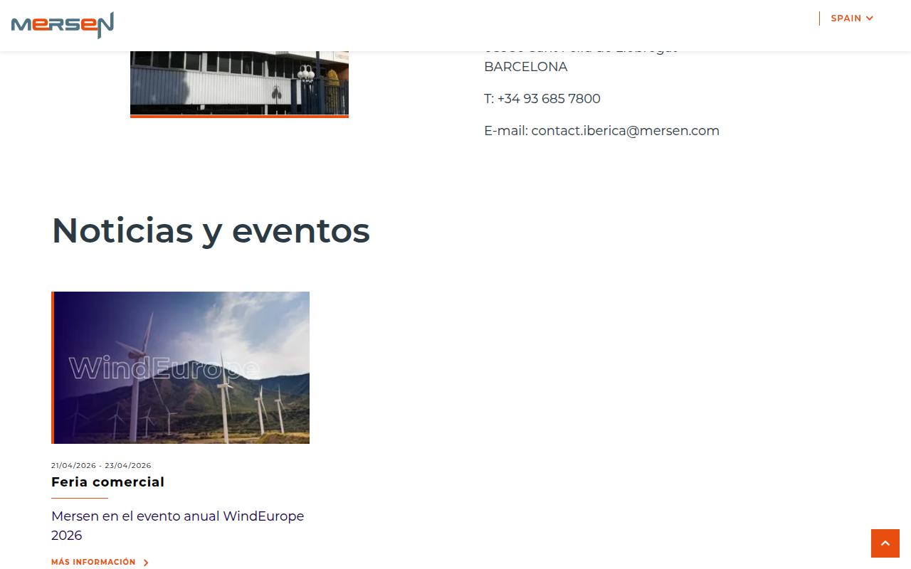 Vista mini Web: https://www.mersen.es/es
