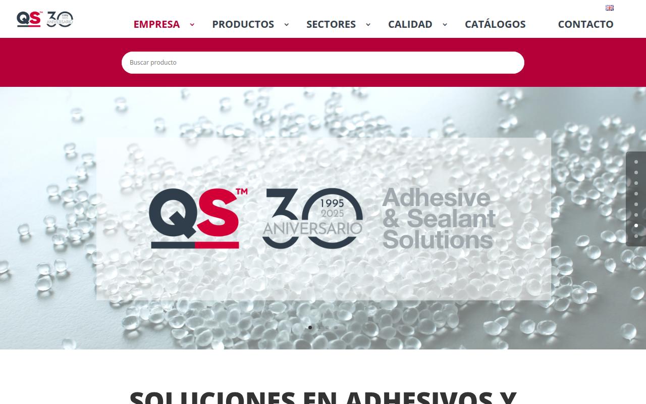 Vista mini Web: https://www.qs-adhesivos.es