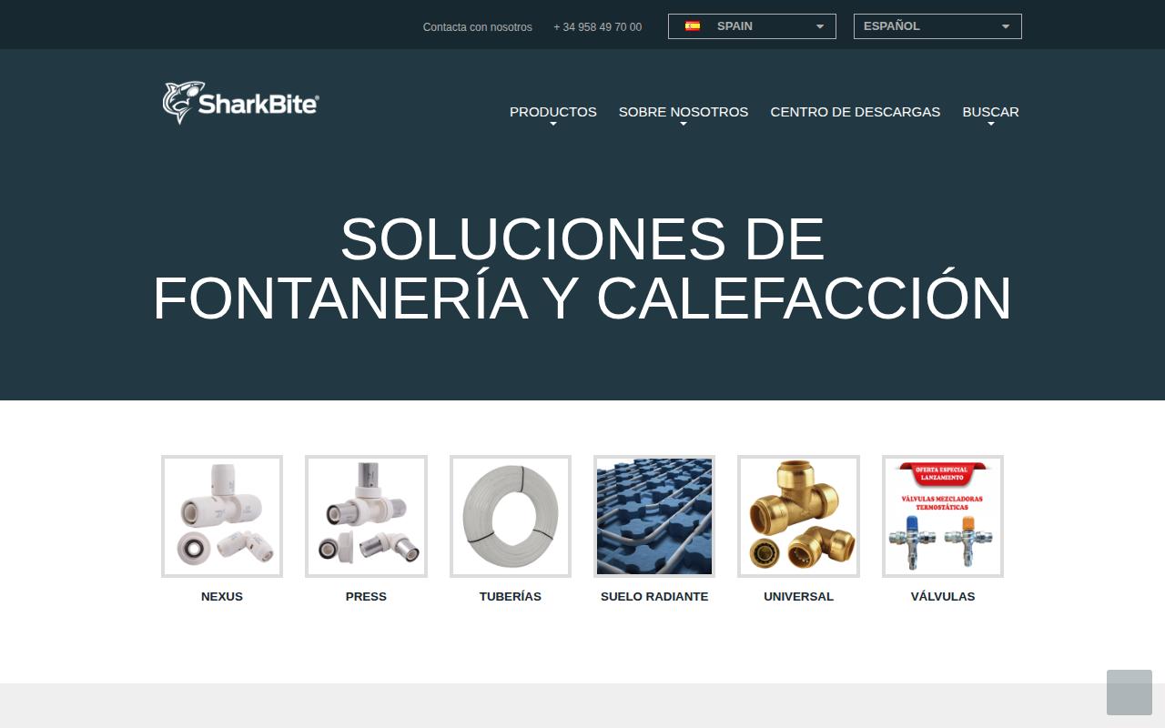 Vista mini Web: https://www.sharkbite.es