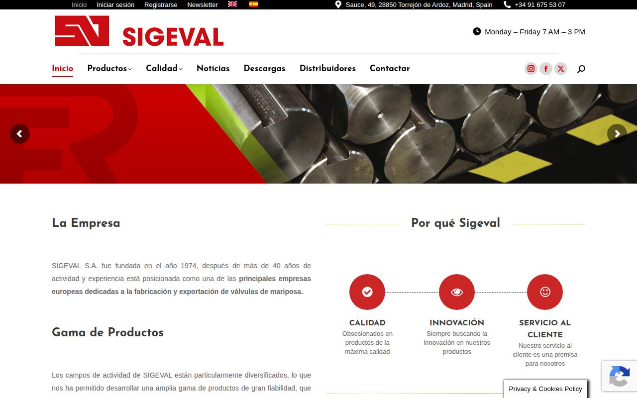 Vista mini Web: https://www.sigeval.com