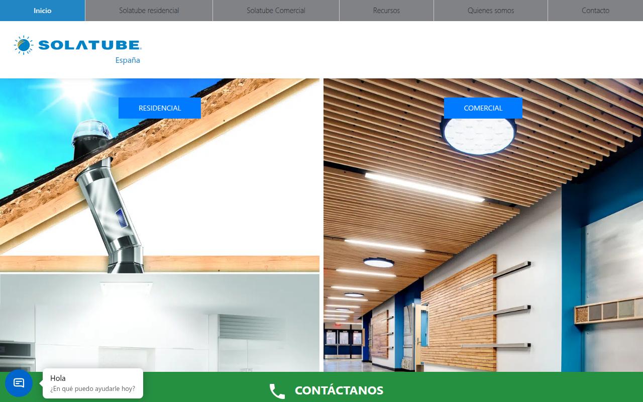Vista mini Web: https://www.solatube.es/