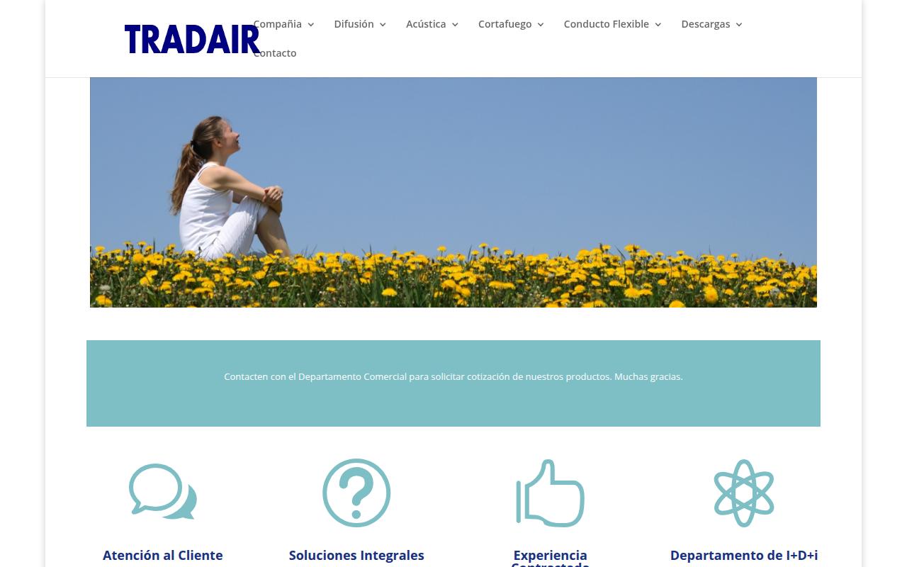 Vista mini Web: https://www.tradair.es