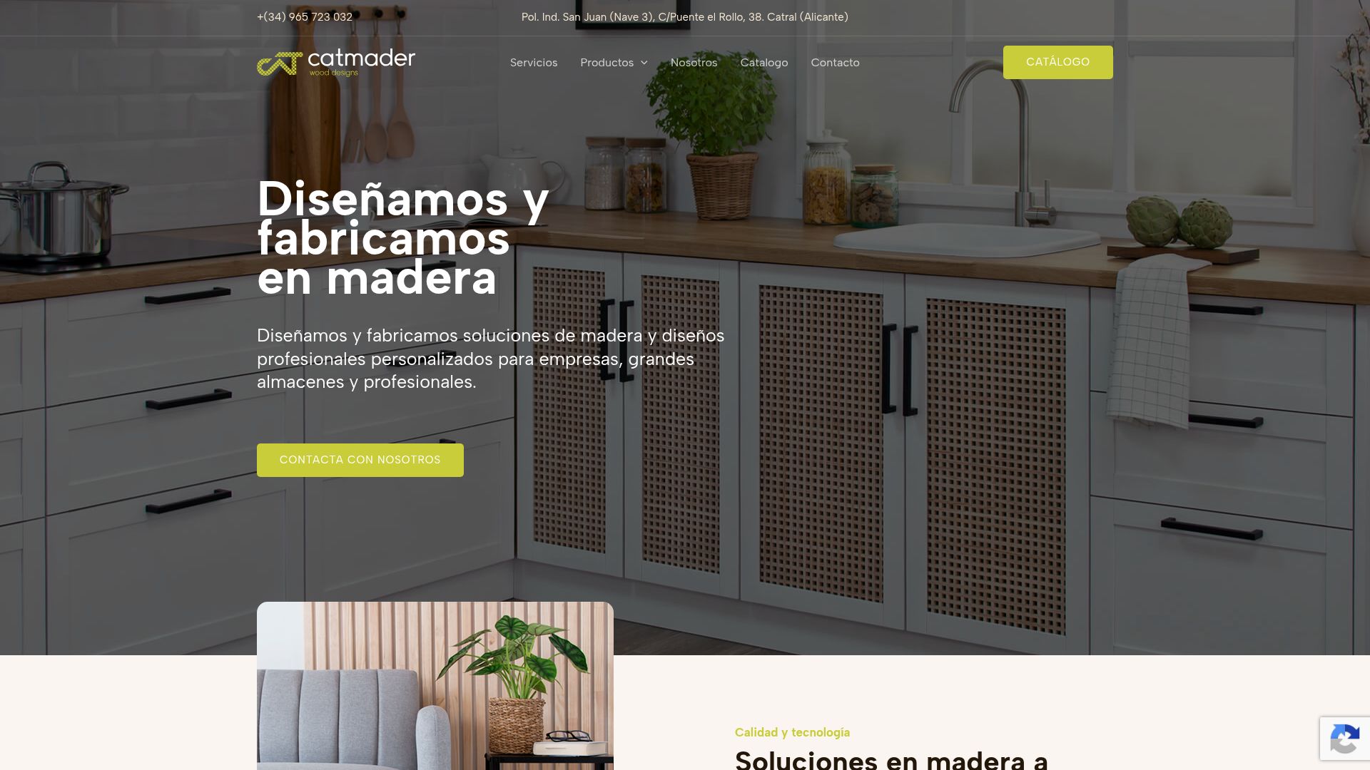 Vista mini Web: https://www.catmader.es
