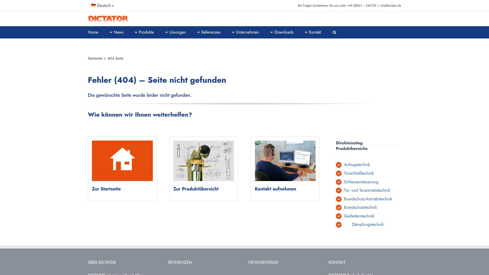 Vista mini Web: https://www.dictator.de/es