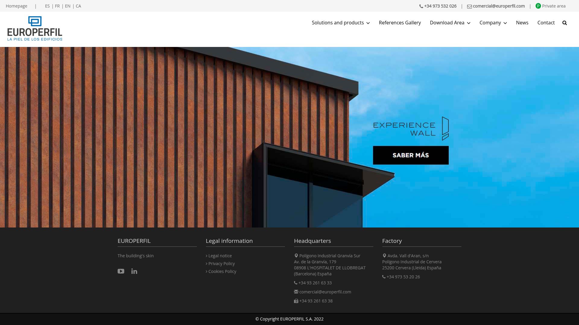 Vista mini Web: https://www.europerfil.com/