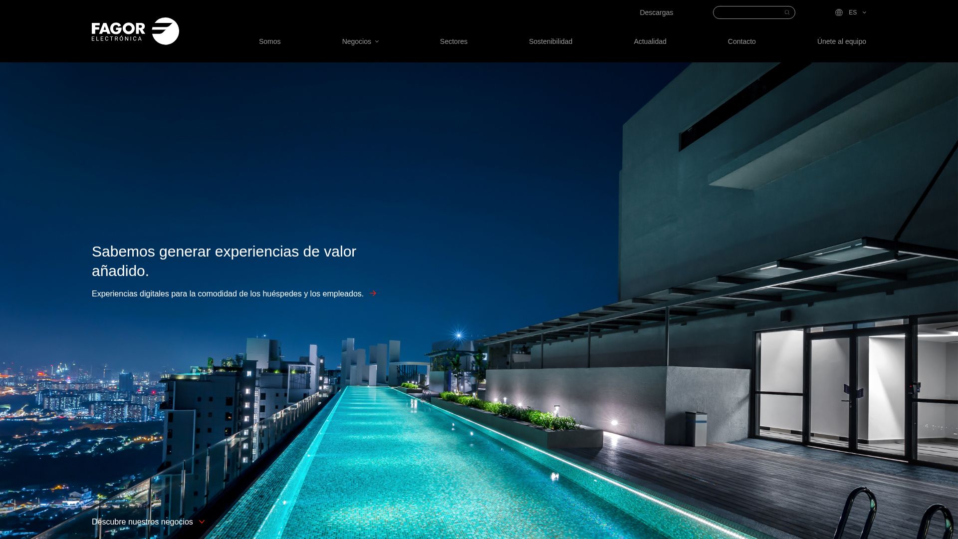 Vista mini Web: https://www.fagorelectronica.com