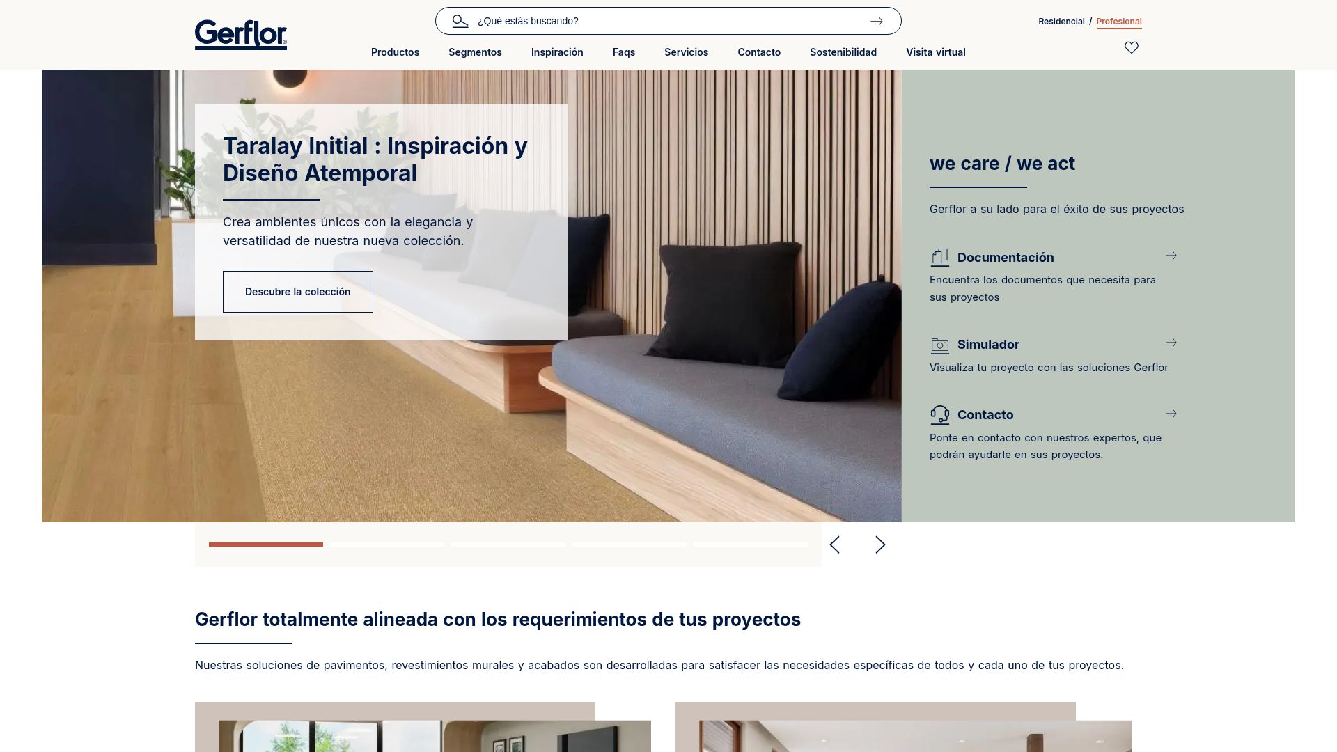 Vista mini Web: https://www.gerflor.es/