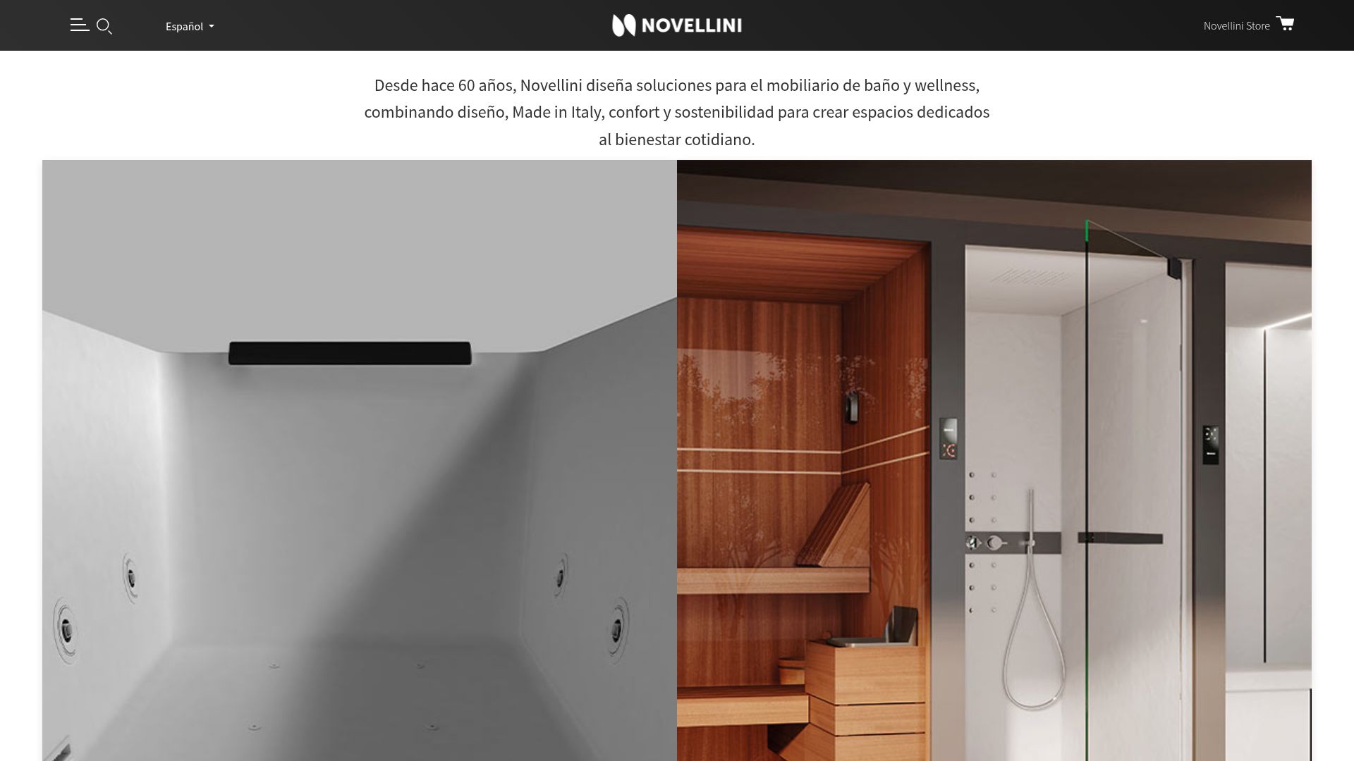 Vista mini Web: https://www.novellini.es