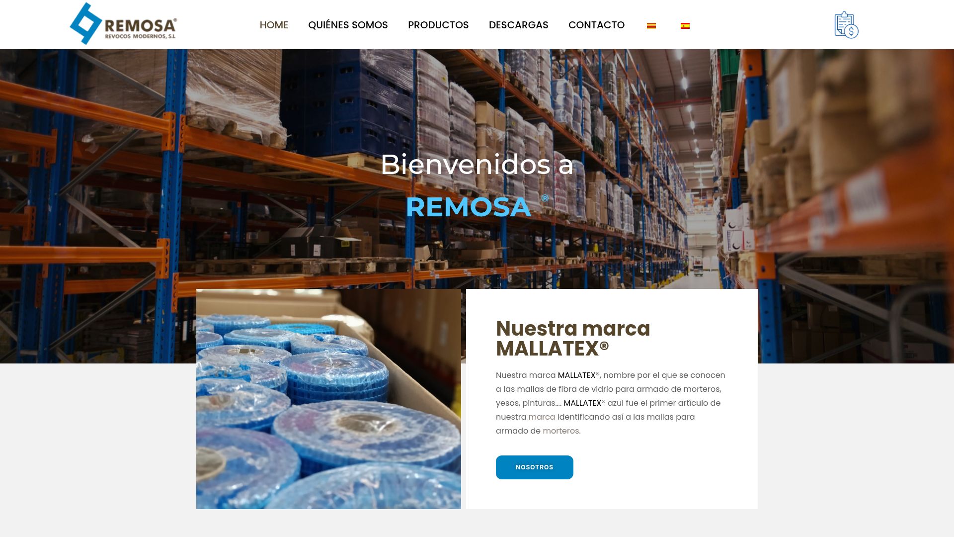 Vista mini Web: https://www.remosa.es