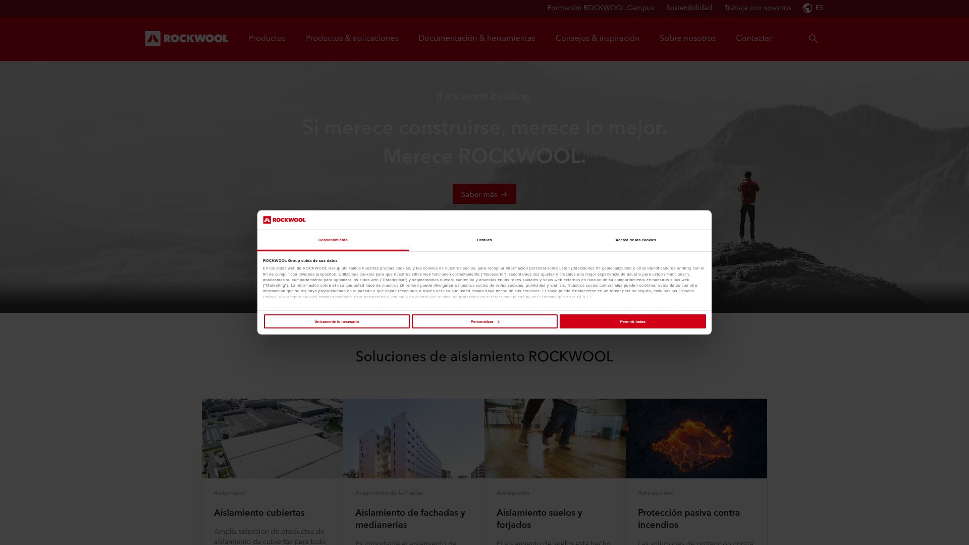 Vista mini Web: https://www.rockwool.es