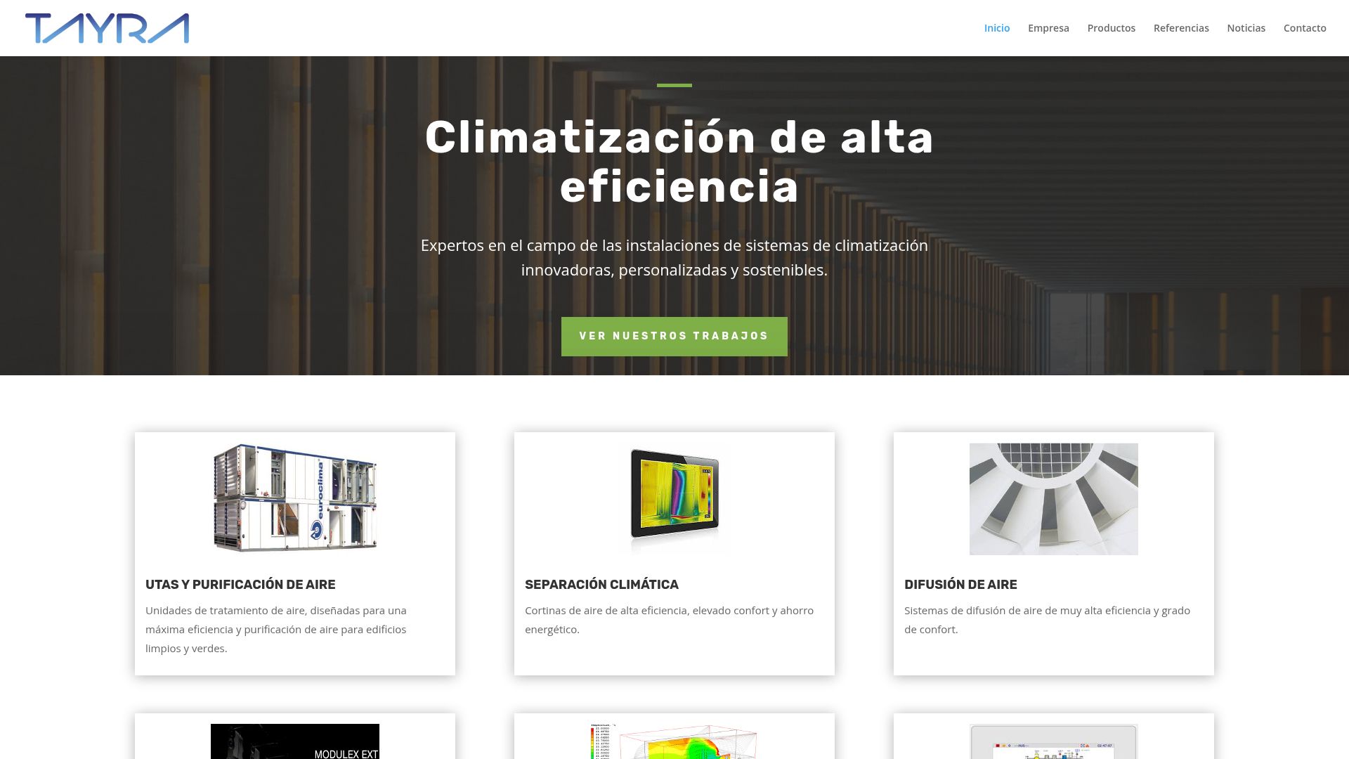 Vista mini Web: https://www.tayra.es